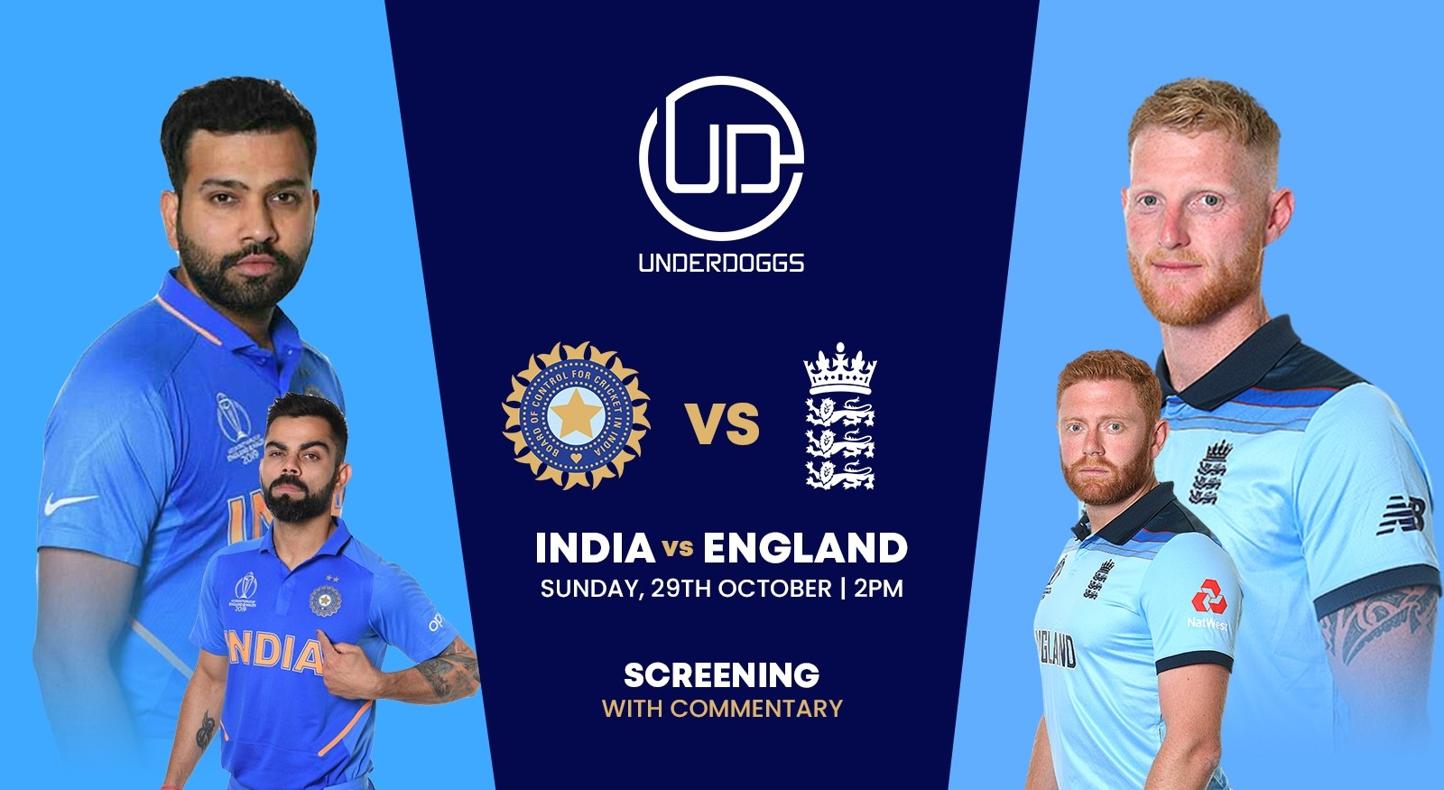 India vs England (WorldCup Live Screening)