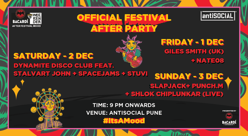 Bacardi Nh7 Weekender - Official Festival After Party | antiSOCIAL Pune