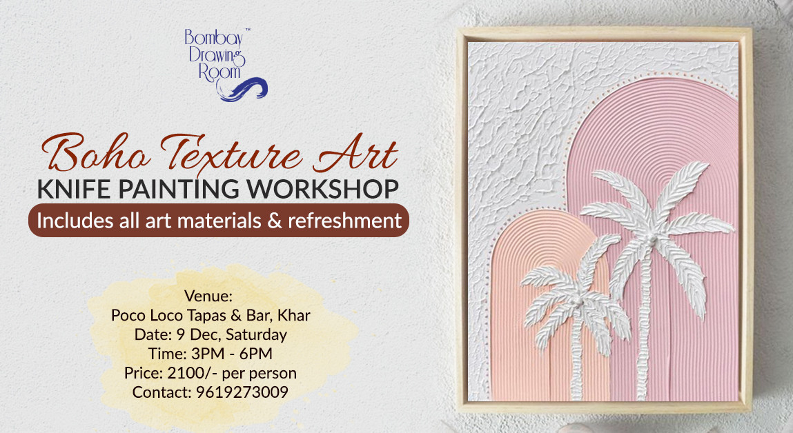 Boho Texture Art Knife Painting by Bombay Drawing Room