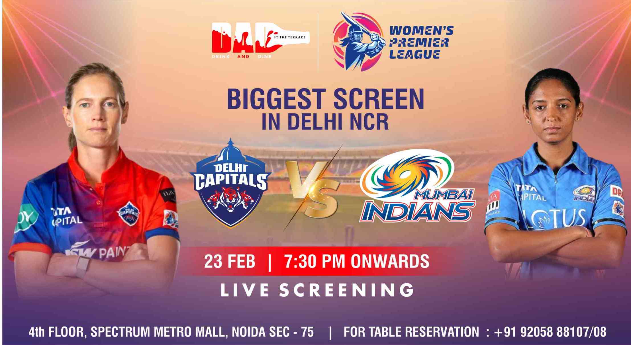 Delhi Capitals Vs Mumbai Indians Women Premier League WPL 2024 ( Screening)