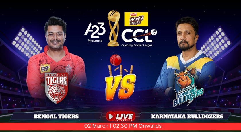 Karnataka Bulldozers vs Bengal Tigers Celebrity Cricket League CCL 2024 ...