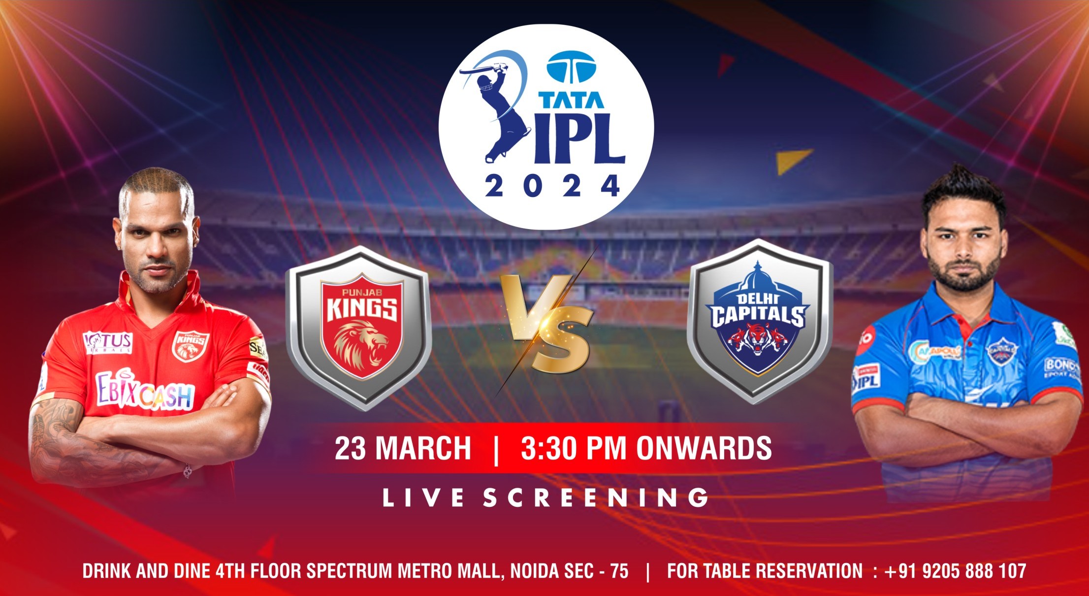 DC Vs PBKS IPL 2024 Delhi Capitals Vs Punjab Kings (Screening)