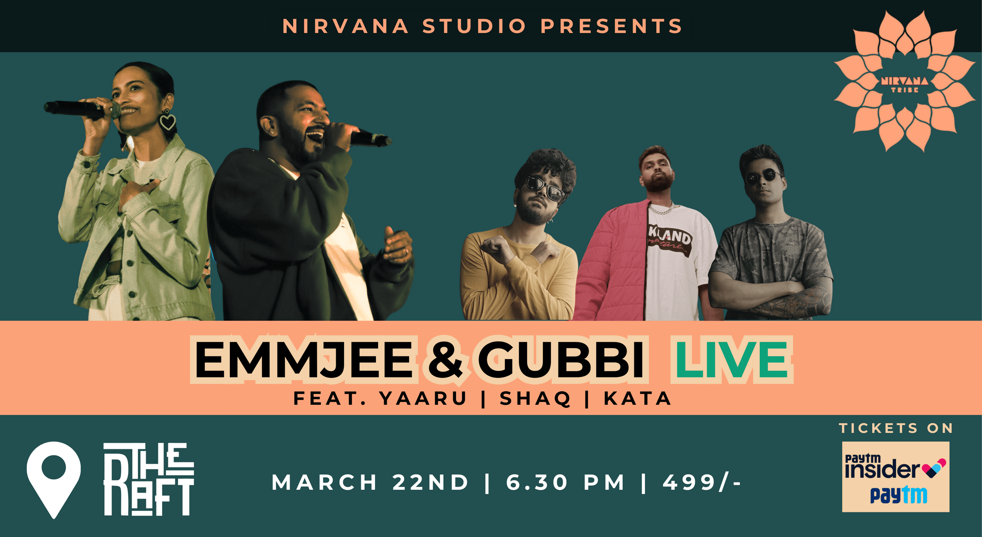 EMMJEE & GUBBI LIVE ft. YAARU SHAQ KATA NIRVANA STUDIO