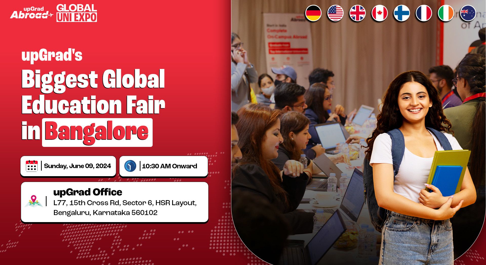 upGrad's Biggest Global Education Fair 2024 Bangalore Online