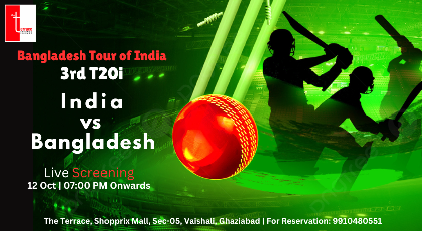 India vs Bangladesh 3rd T20i Match (Screening) | Food and Drink Event in Ghaziabad