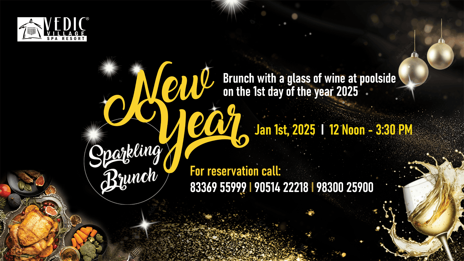 New Year Sparkling Brunch NY Parties 2025 Event in Kolkata