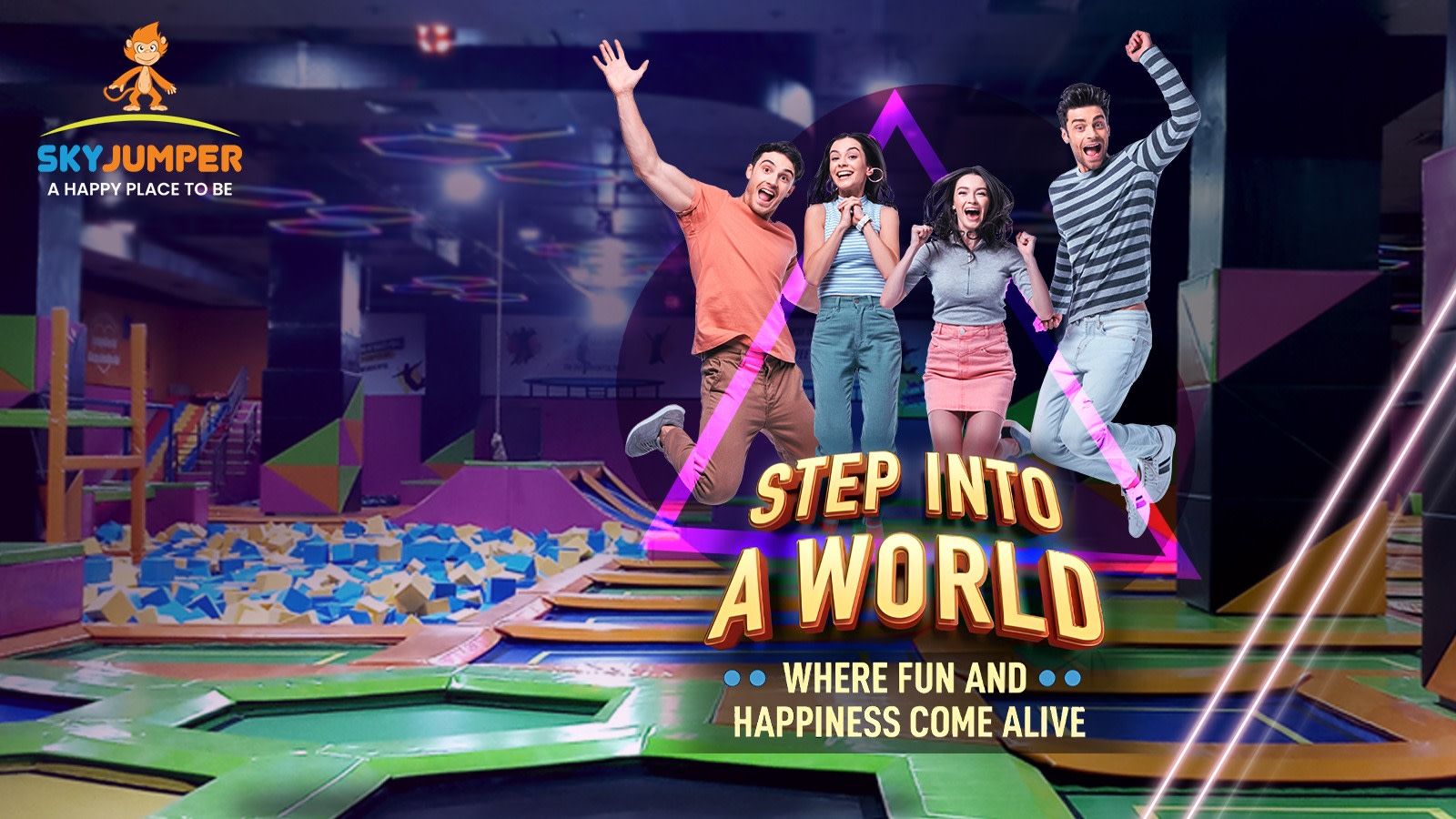 Sky Jumper Trampoline Park | Ocus Medley Gurugram | Indoor Game Event