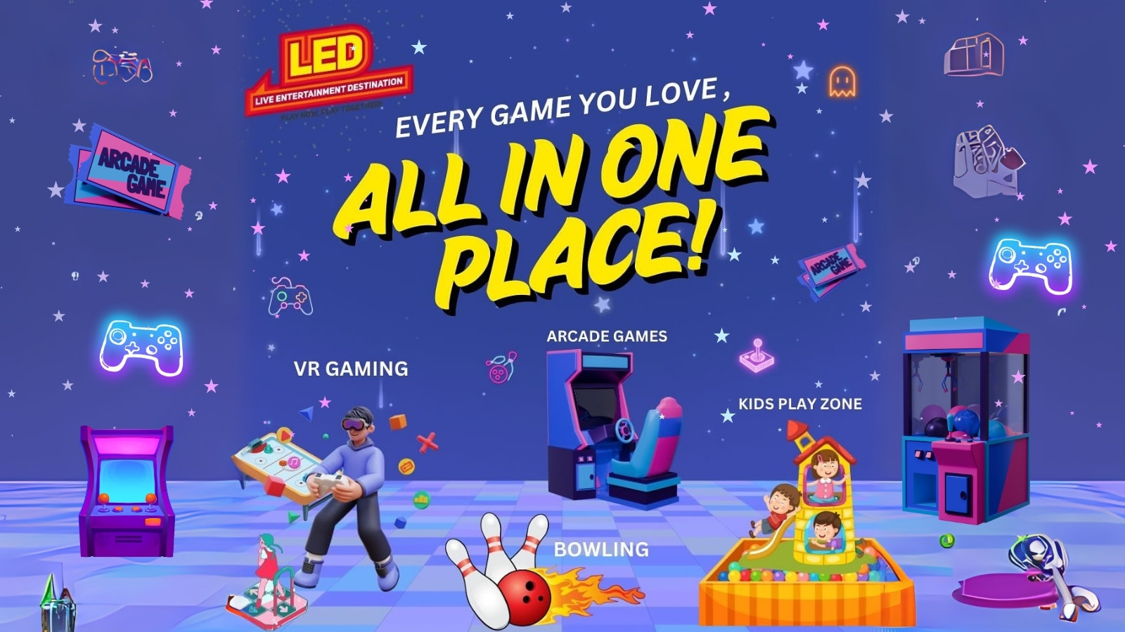 Book tickets to LED Live Entertainment Destination Arcade, Bowling