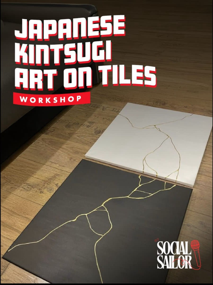 Japanese Kintsugi Art on Tiles - Hyderabad