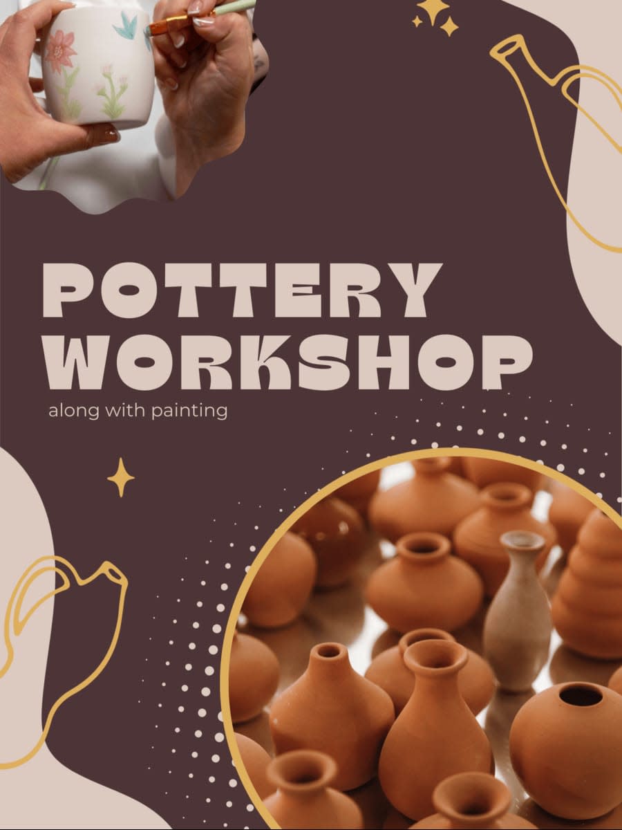 Pottery Workshop with Pastel Coloring included