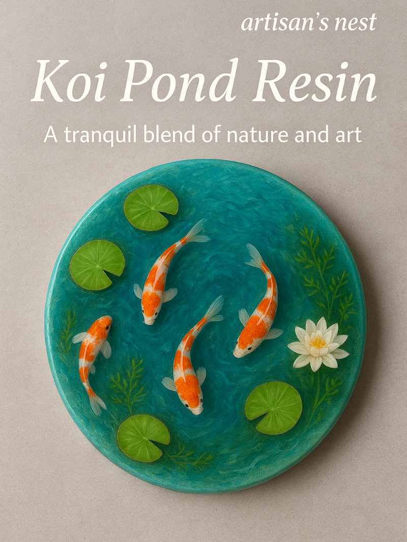 Koi Pond Resin Art