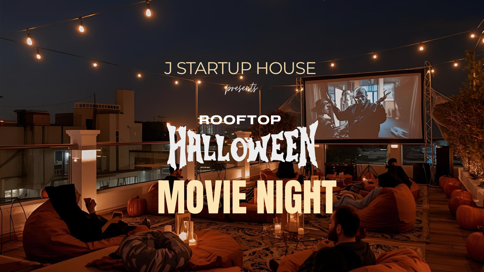 Halloween Special Spooky Rooftop Cinema Night Event in Jaipur