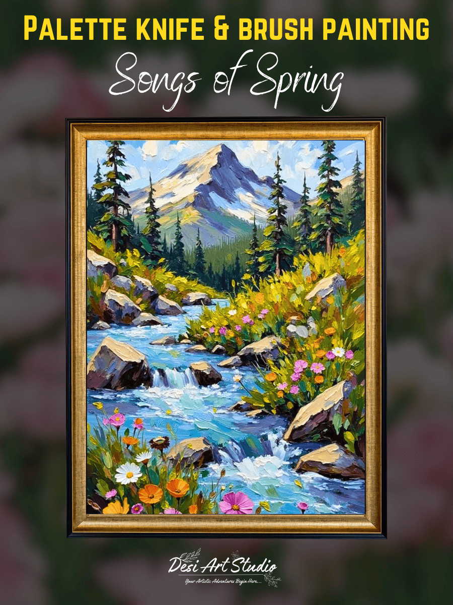 Palette Knife & Brush Painting - Desi Art Studio