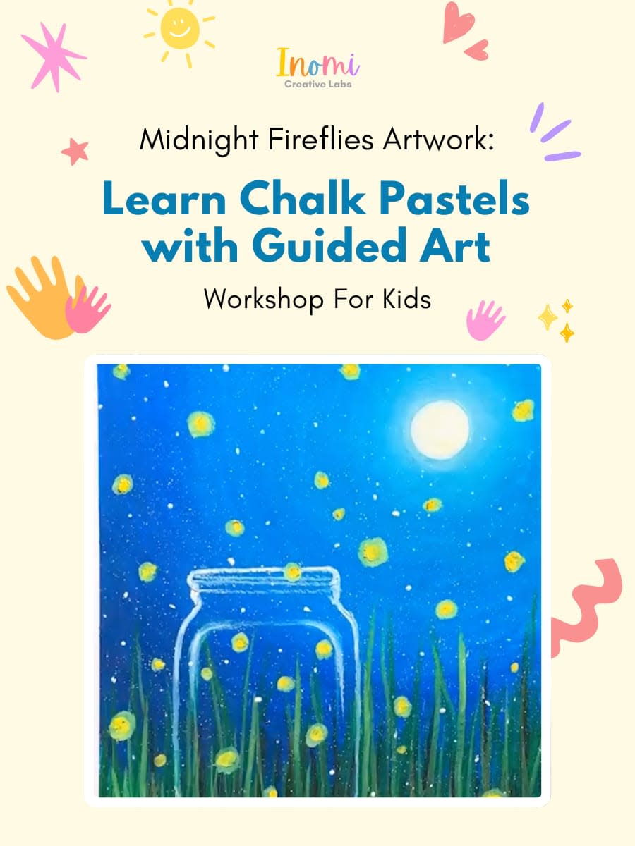 Midnight Fireflies Artwork: Learn Chalk Pastels with Guided Art