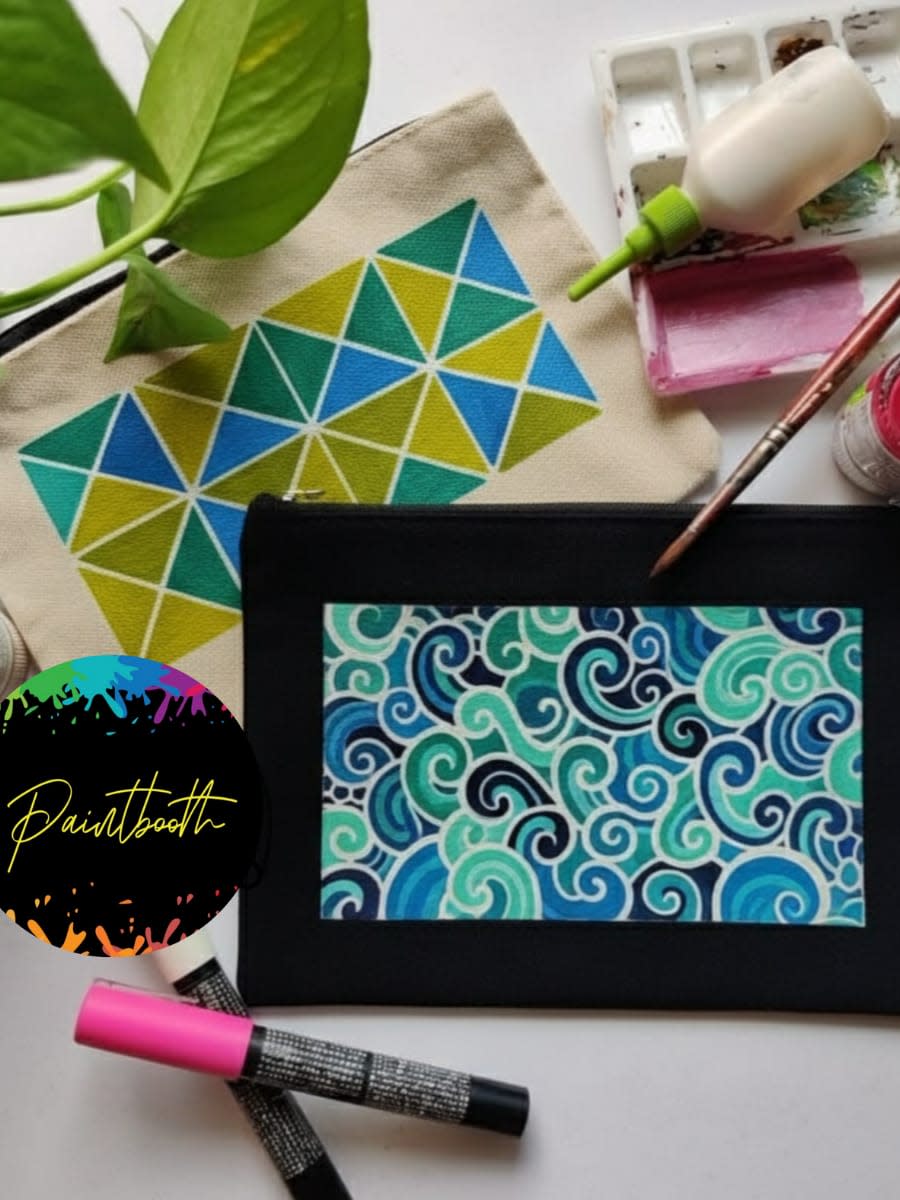 Pouch Painting at Paintbooth Studio