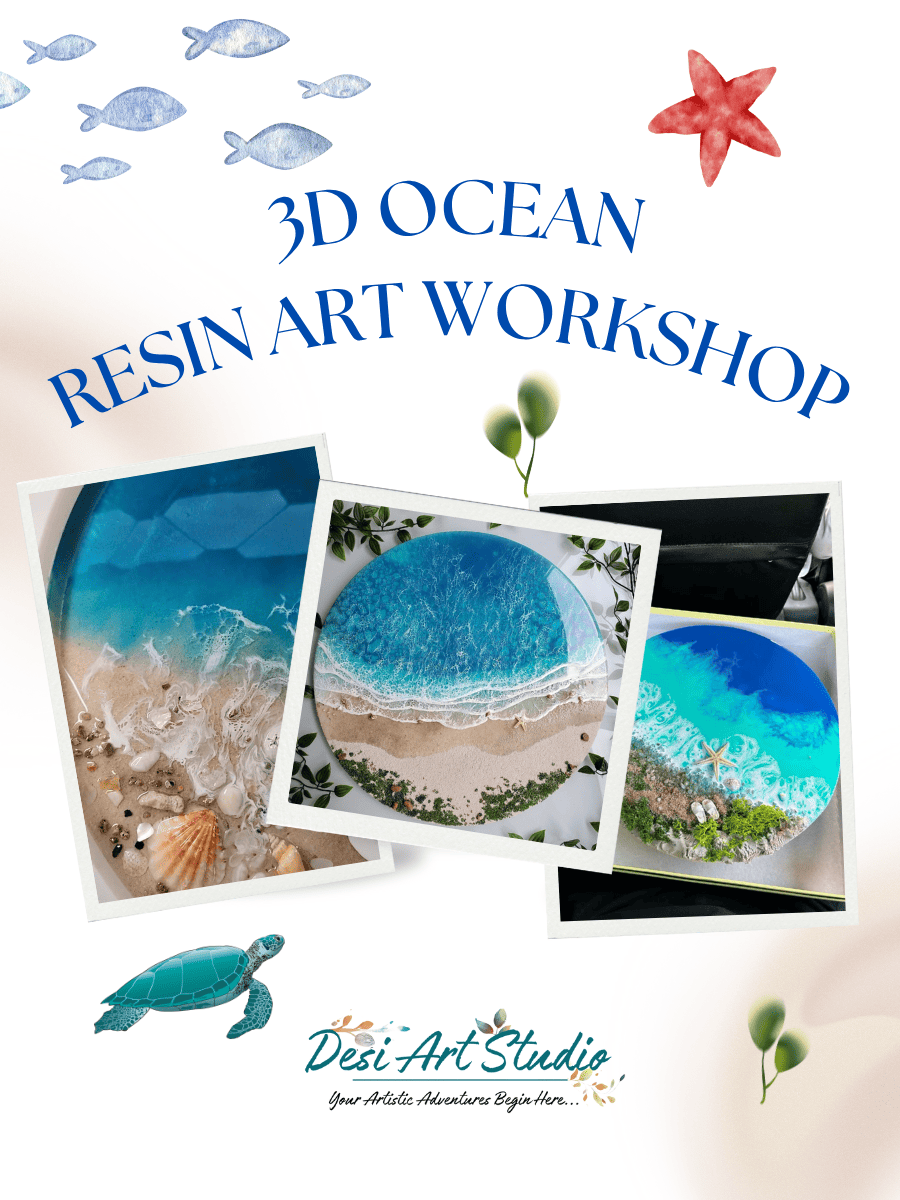 3D Ocean Resin Art - Desi Art Studio