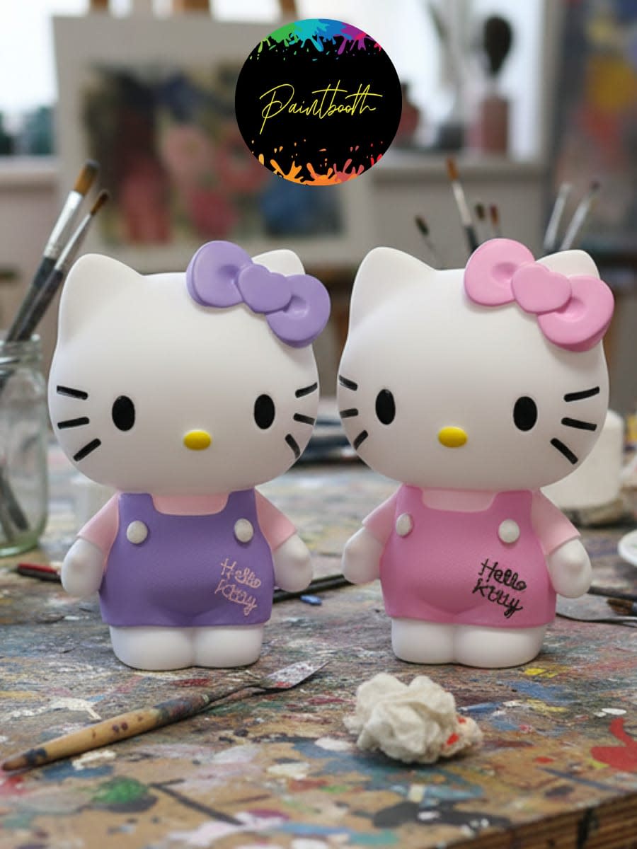 Hello Kitty Piggy Bank Art at Paintbooth Studio