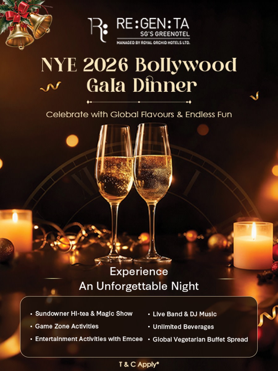 NYE 2026 Bollywood Gala Dinner At Regenta SGS Greenotel – Lonavala