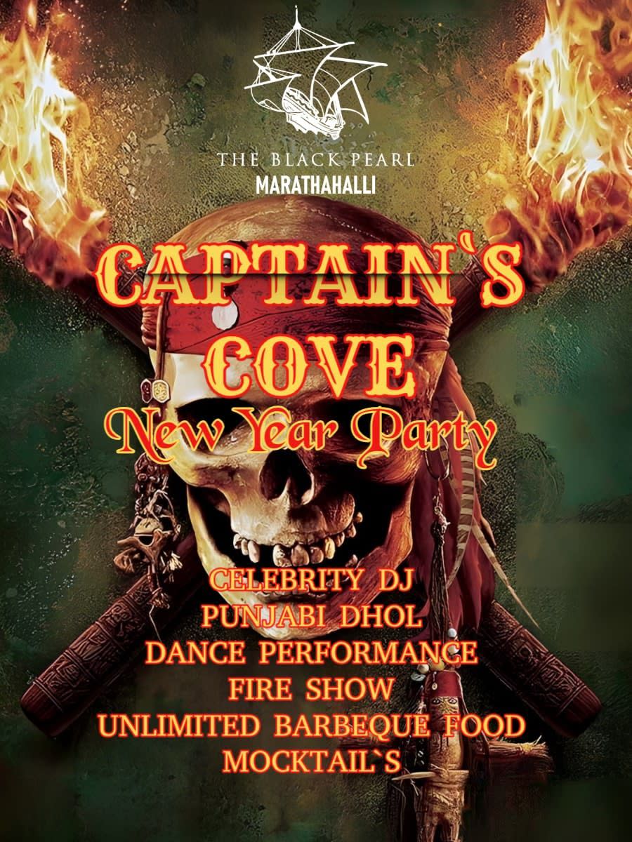Ring in 2025 at Captain’s Cove – The Black Pearl, Marathahalli