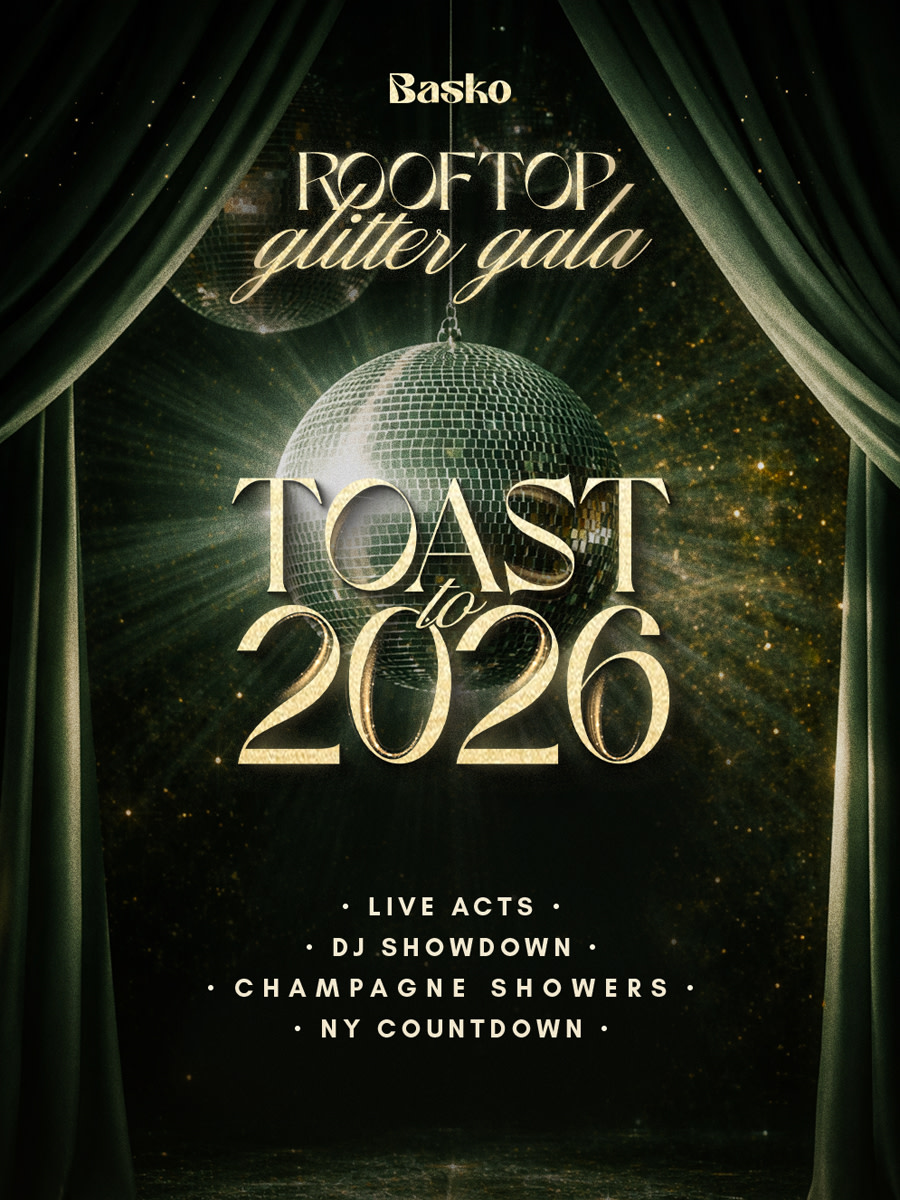 Toast to 2026 — A Rooftop Glitter Gala at Basko