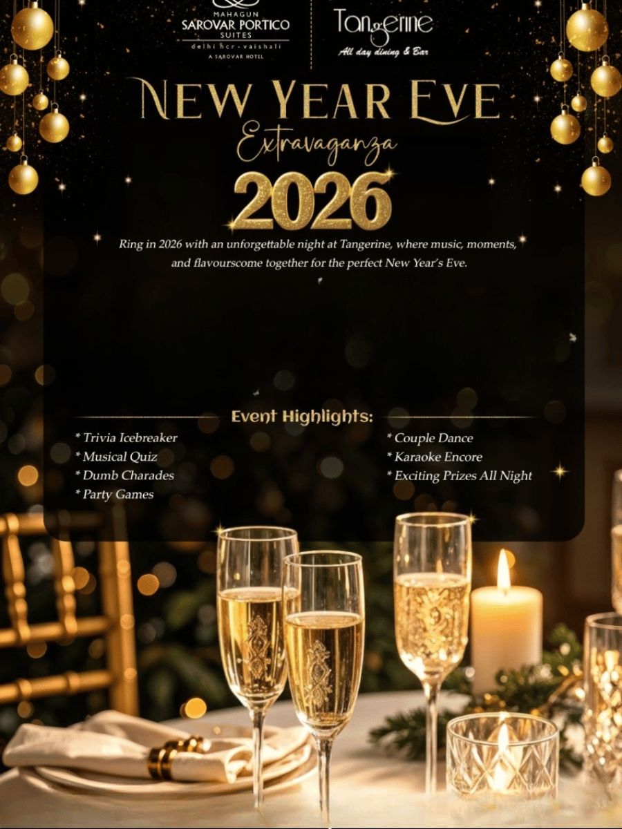 NYE Bash at Mahagun Sarovar Portico Suites | Vaishali