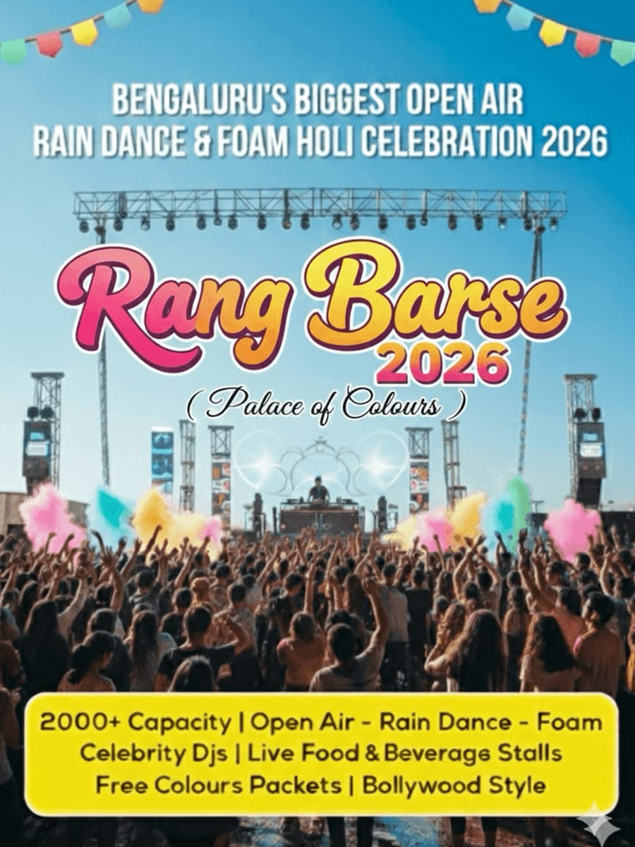 Bengaluru’s Biggest Rain Dance & Foam Open Air Holi Party 2026