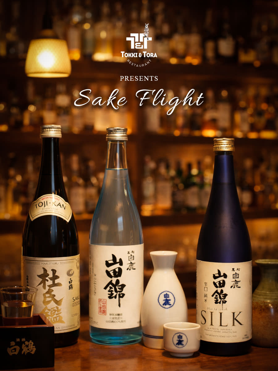 Sake Flight - Sake Tasting at Tokki & Tora