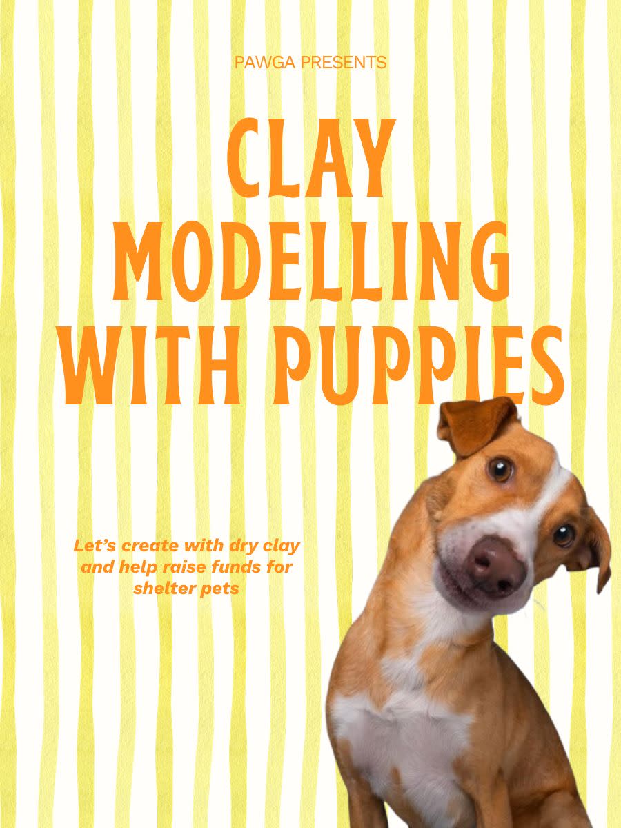 Clay Modelling with puppies at URU Brewpark