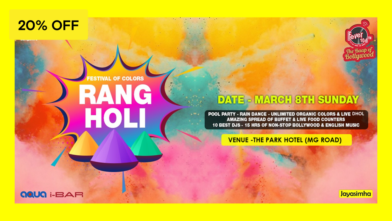 RANGHOLI 2020 Biggest Holi Pool Rain Disco party At The Park